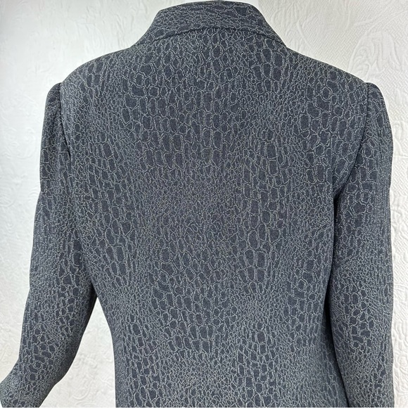 Tamotsu Longline Blazer Gray Viscose Blend - Picture 6 of 12